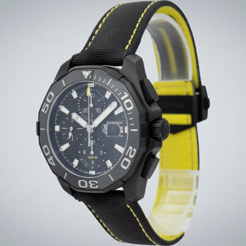  Shop Authentic Tag Heuer Aquaracer PVD Black Dial Watch for Men - CAY218A.FC6361 - Luxxuri