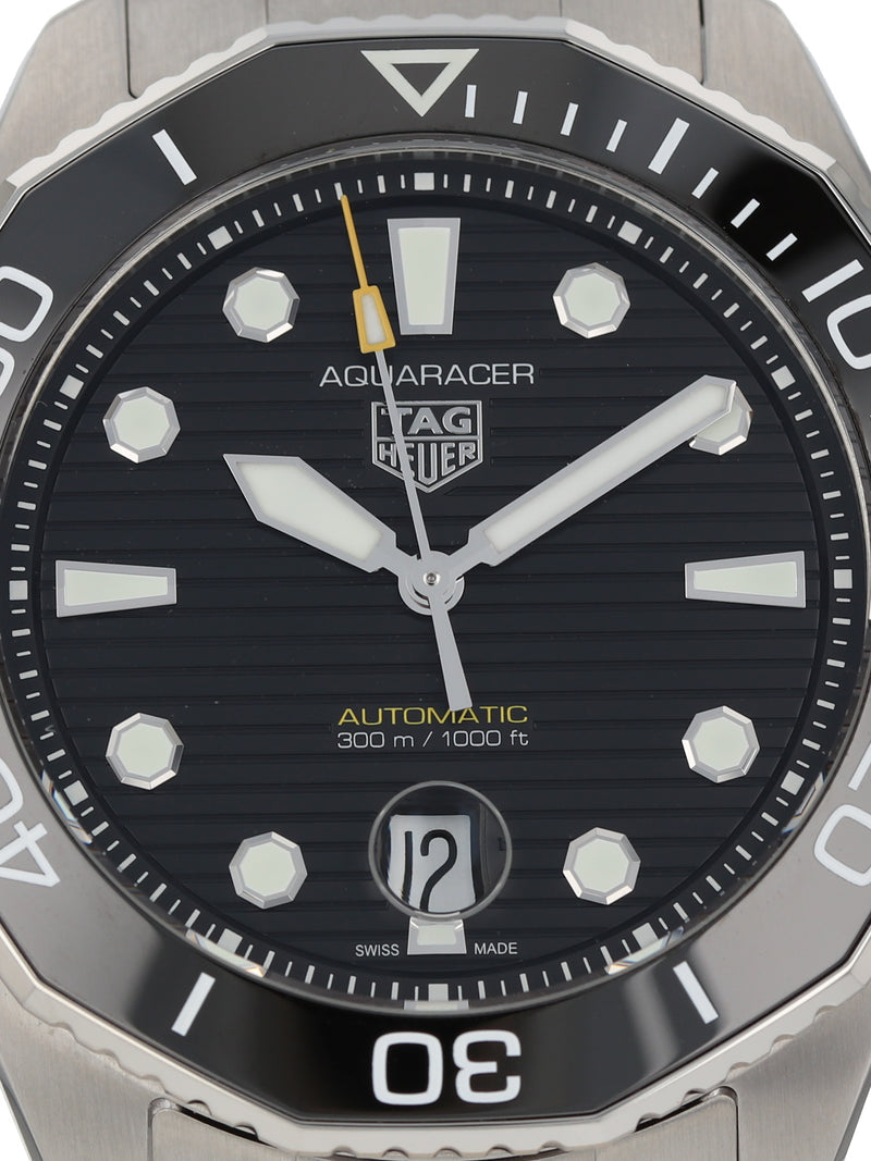  Shop Authentic Tag Heuer Aquaracer Professional 300 Automatic Black Dial Silver Steel Strap Watch for Men - WBP201A.BA0632 - Luxxuri