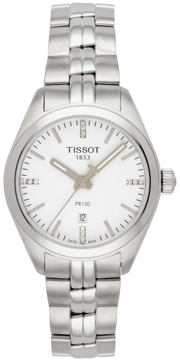  Shop Authentic Tissot T Classic PR 100 Lady Silver Dial Watch For Women - T101.210.11.036.00 - Luxxuri