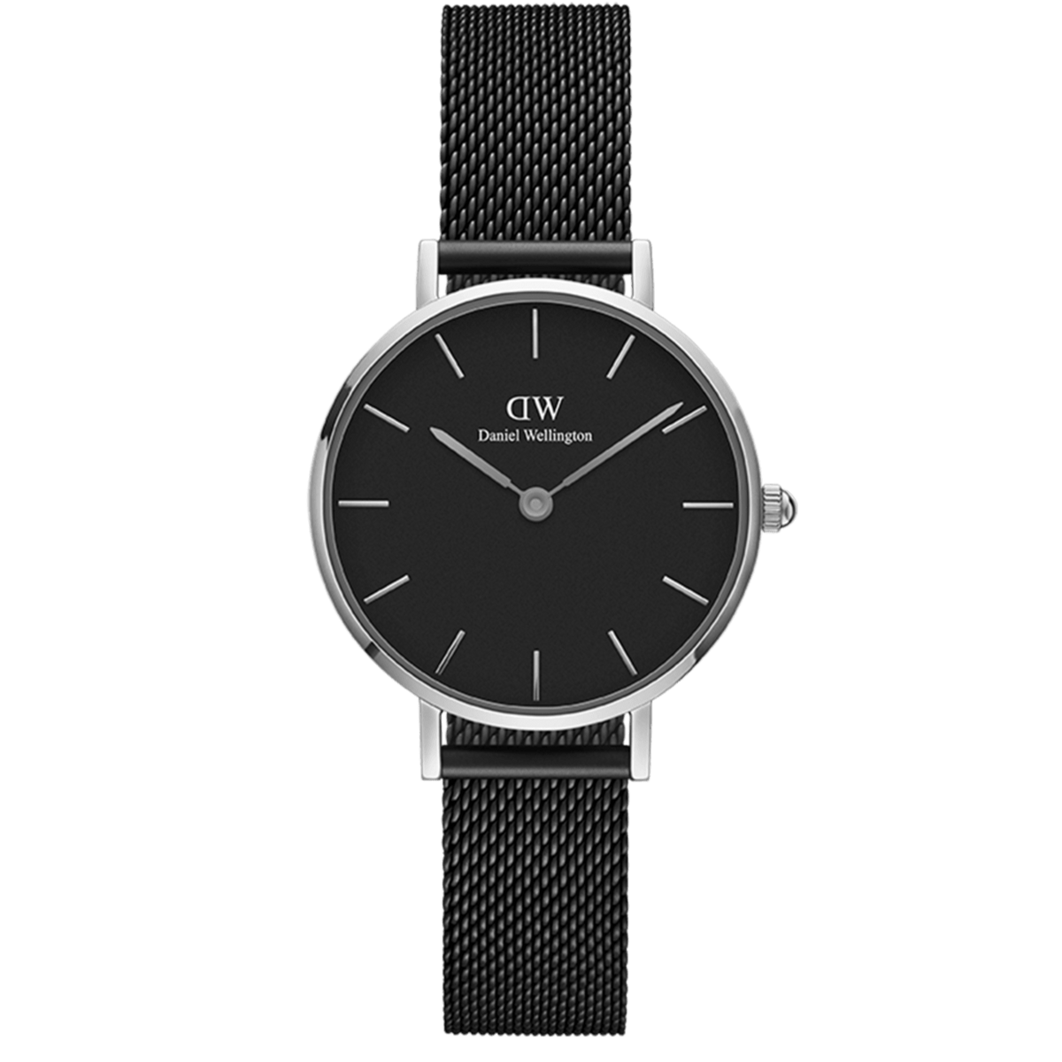  Shop Authentic Daniel Wellington Petite Ashfield Black Dial Black Mesh Strap Watch For Women - DW00100202 - Luxxuri