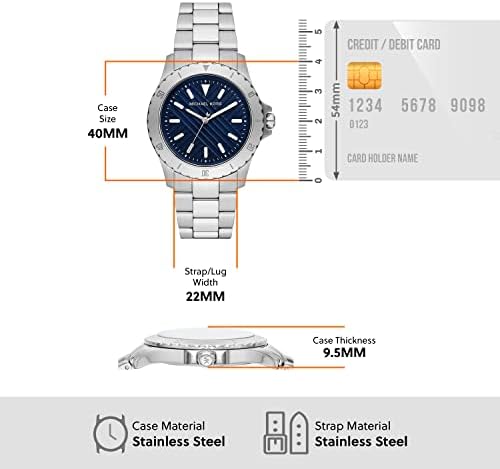  Shop Authentic Michael Kors Everest Three-Hand Blue Dial Silver Steel Strap Watch For Men - MK9079 - Luxxuri