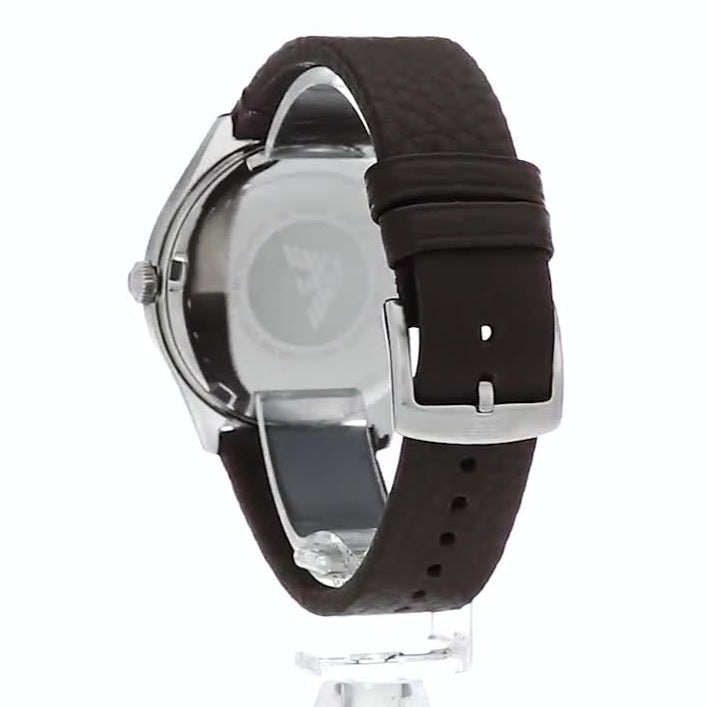  Shop Authentic Emporio Armani Dress Quartz White Dial Brown Leather Strap Watch For Men - AR1999 - Luxxuri
