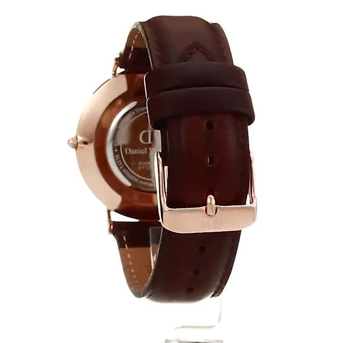  Shop Authentic Daniel Wellington Classic Bristol Black Dial Brown Leather Strap Watch for Men - DW00100137 - Luxxuri