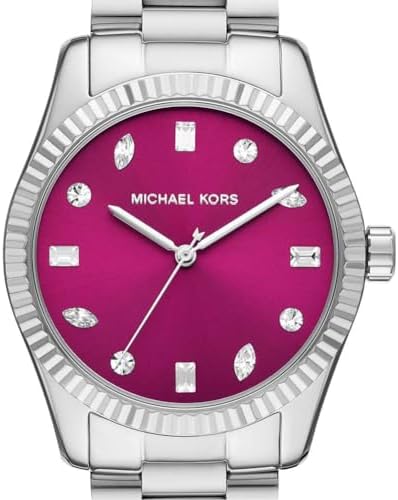  Shop Authentic Michael Kors Lexington Three-Hand Pink Dial Silver Steel Strap Watch For Women - MK7443 - Luxxuri