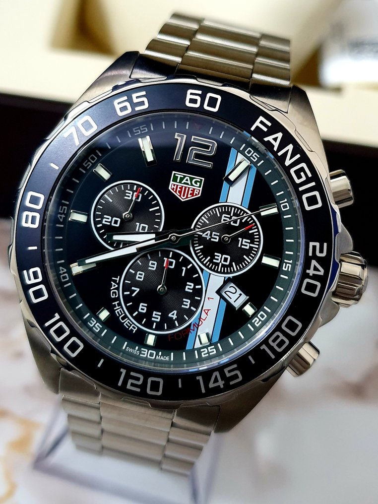  Shop Authentic Tag Heuer Formula 1 Chronograph Black Dial Silver Steel Strap Watch for Men - CAZ101H.BA0842 - Luxxuri