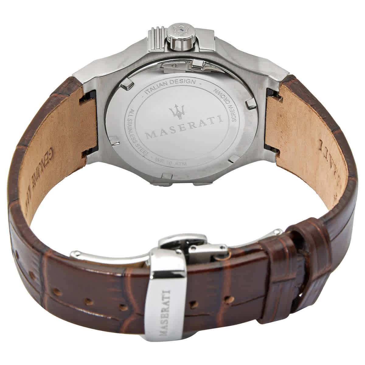  Shop Authentic Maserati Potenza Silver Dial Brown Leather Strap Watch For Women - R8851108506 - Luxxuri