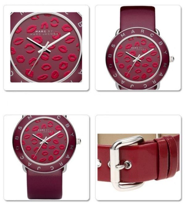  Shop Authentic Marc Jacobs Amy Red Dial Burgundy Leather Strap Watch for Women - MBM1162 - Luxxuri