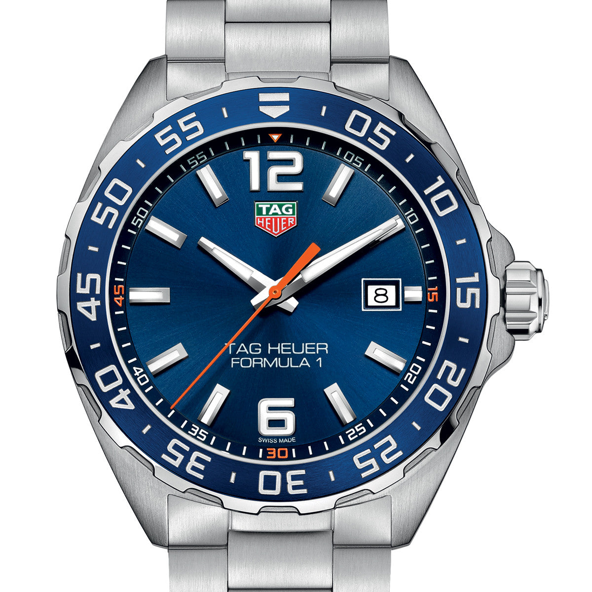  Shop Authentic Tag Heuer Formula 1 Quartz Blue Dial Silver Steel Strap Watch for Men - WAZ1010.BA0842 - Luxxuri