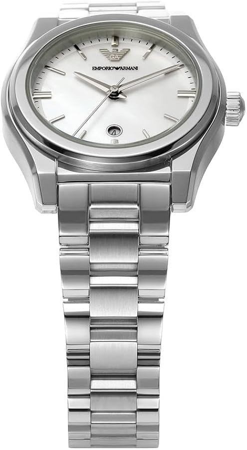 Emporio Armani Federica Mother of Pearl Dial Silver Steel Strap Watch For Women - AR11557