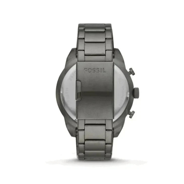 Fossil Bronson Chronograph Blue Dial Grey Steel Strap Watch for Men - FS5711