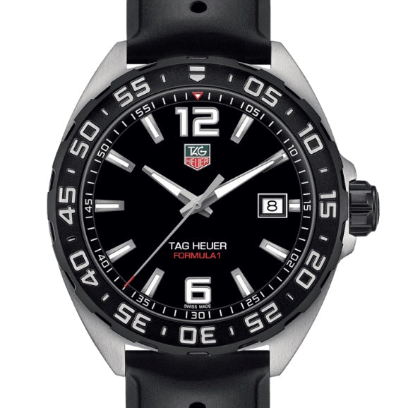  Shop Authentic Tag Heuer Formula 1 Quartz Black Dial Black Rubber Strap Watch for Men - WAZ1110.FT8023 - Luxxuri