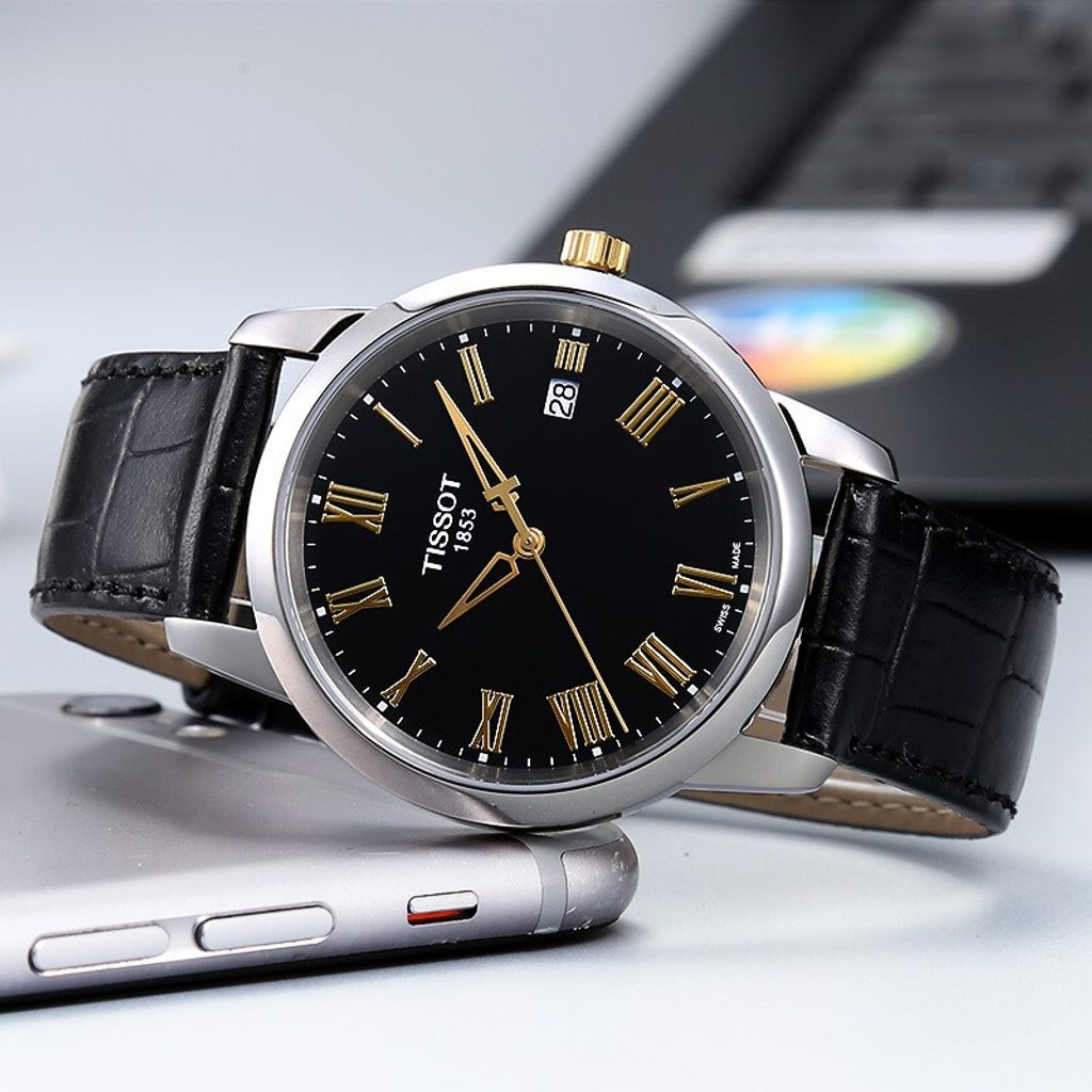  Shop Authentic Tissot T Classic Dream Black Dial Black Leather Strap Watch for Men - T033.410.26.053.01 - Luxxuri
