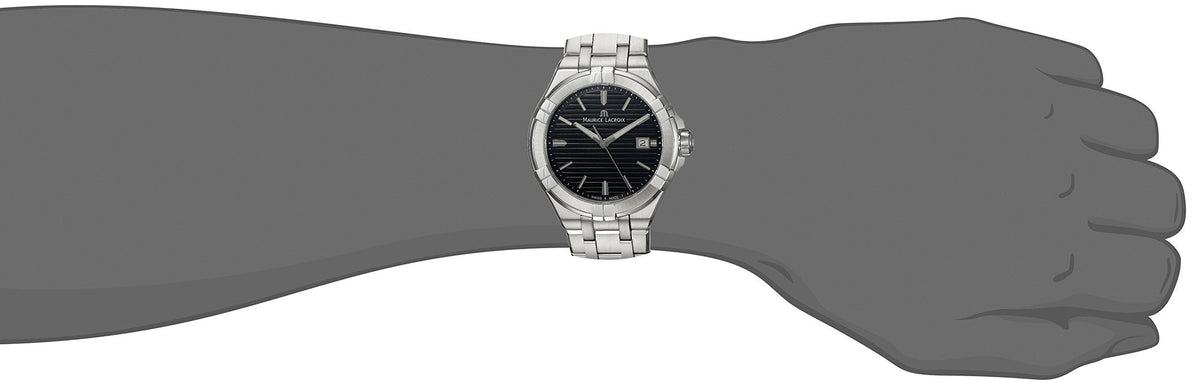  Shop Authentic Maurice Lacroix Aikon Venturer Black Dial Silver Steel Strap Watch for Men - AI1008-SS002-331-1 - Luxxuri