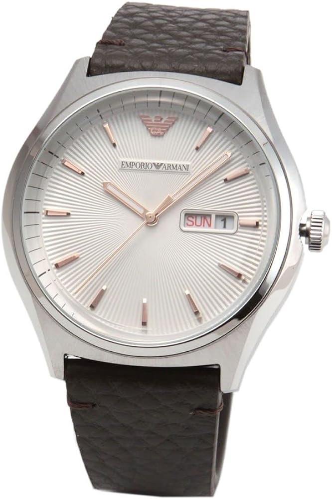  Shop Authentic Emporio Armani Dress Quartz White Dial Brown Leather Strap Watch For Men - AR1999 - Luxxuri