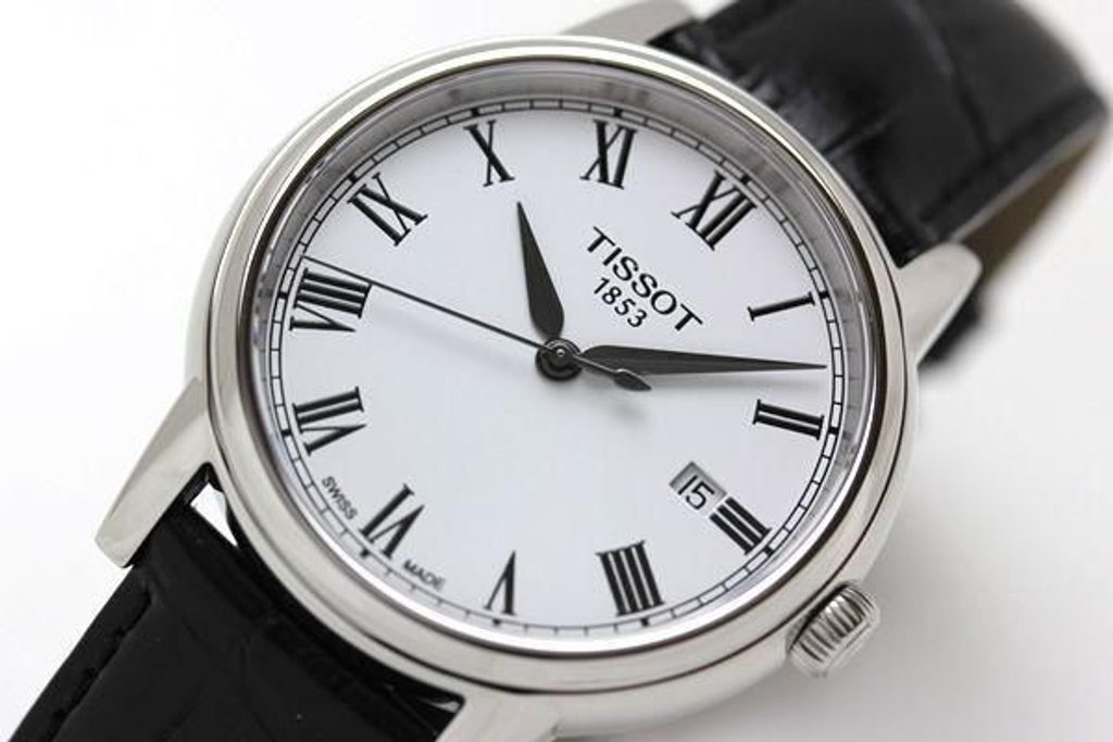  Shop Authentic Tissot T Classic Carson White Dial Black Leather Strap Watch for Men - T085.410.16.013.00 - Luxxuri