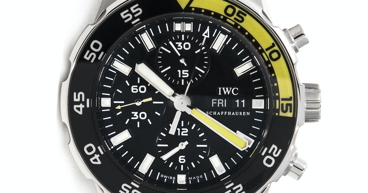  Shop Authentic IWC Aquatimer Automatic Chronograph Black Dial Black Rubber Strap Watch for Men - IW376709 - Luxxuri