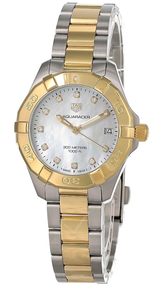  Shop Authentic Tag Heuer Aquaracer White Mother of Pearl Dial Watch for Women - WBD1322.BB0320 - Luxxuri