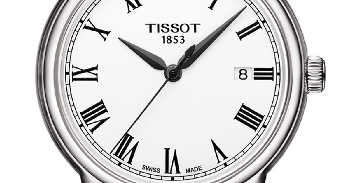  Shop Authentic Tissot T Classic Carson White Dial Black Leather Strap Watch for Men - T085.410.16.013.00 - Luxxuri