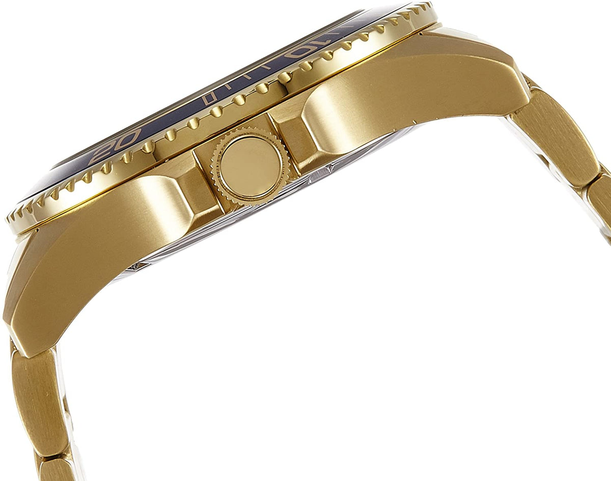 Guess Chaser Multifunction Blue Dial Gold Steel Strap Watch for Men - W0172G5
