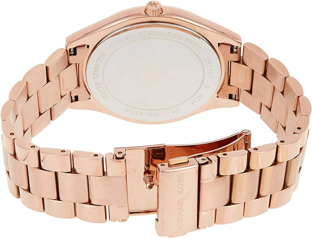 Michael Kors Argyle Quartz Rose Gold Dial Rose Gold Steel Strap Watch For Women - MK3156