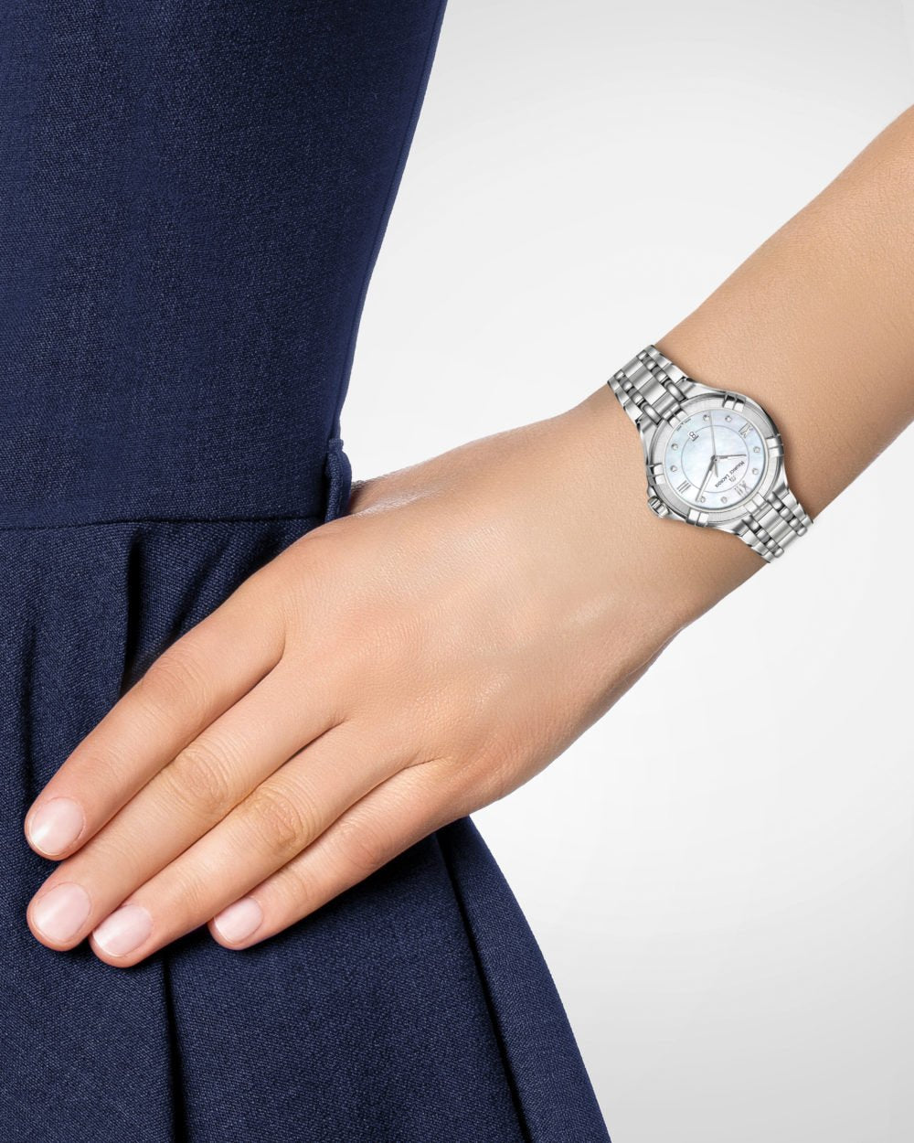  Shop Authentic Maurice Lacroix Aikon White Mother of Pearl Dial Silver Steel Strap Watch for Women - AI1004-SS002-170-1 - Luxxuri