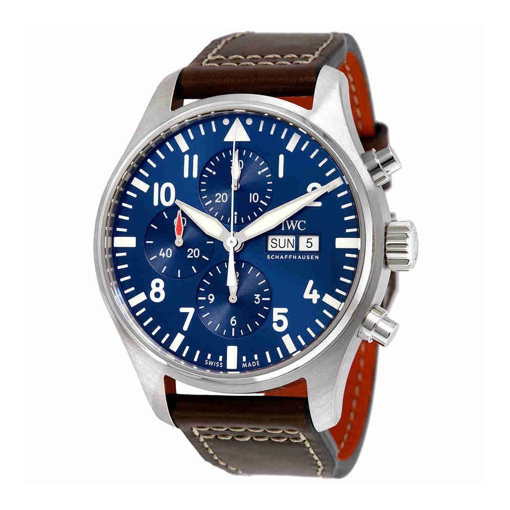 Shop Authentic IWC Pilot’s Watch Chronograph Edition “Le Petit Prince” Blue Dial Brown Leather Strap Watch for Men - IW377714 - Luxxuri