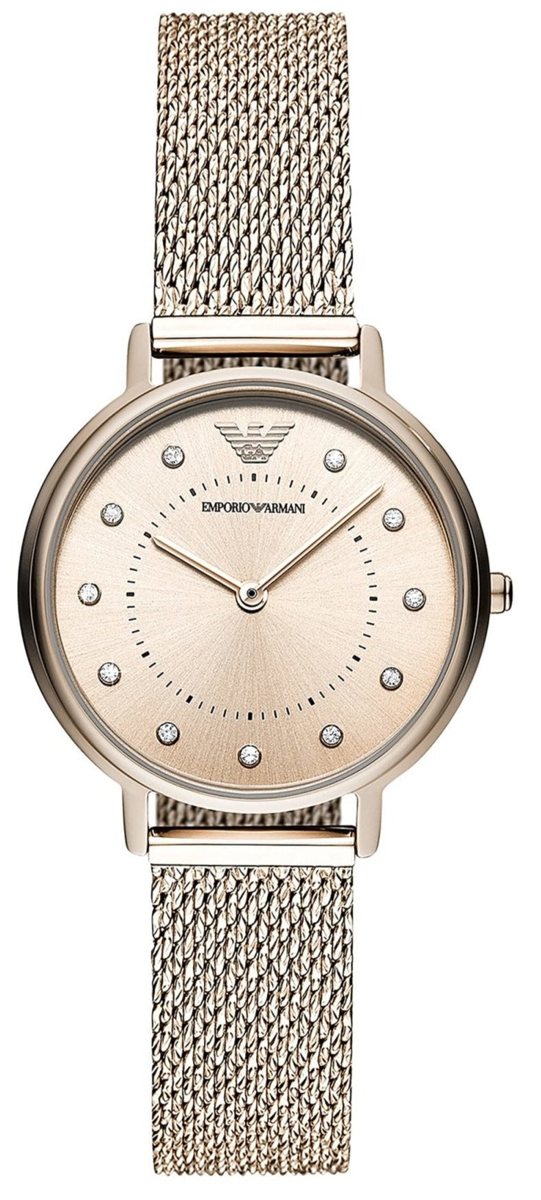 Shop Authentic Emporio Armani Kappa Pink Dial Pink Mesh Bracelet Watch For Women - AR11129 - Luxxuri