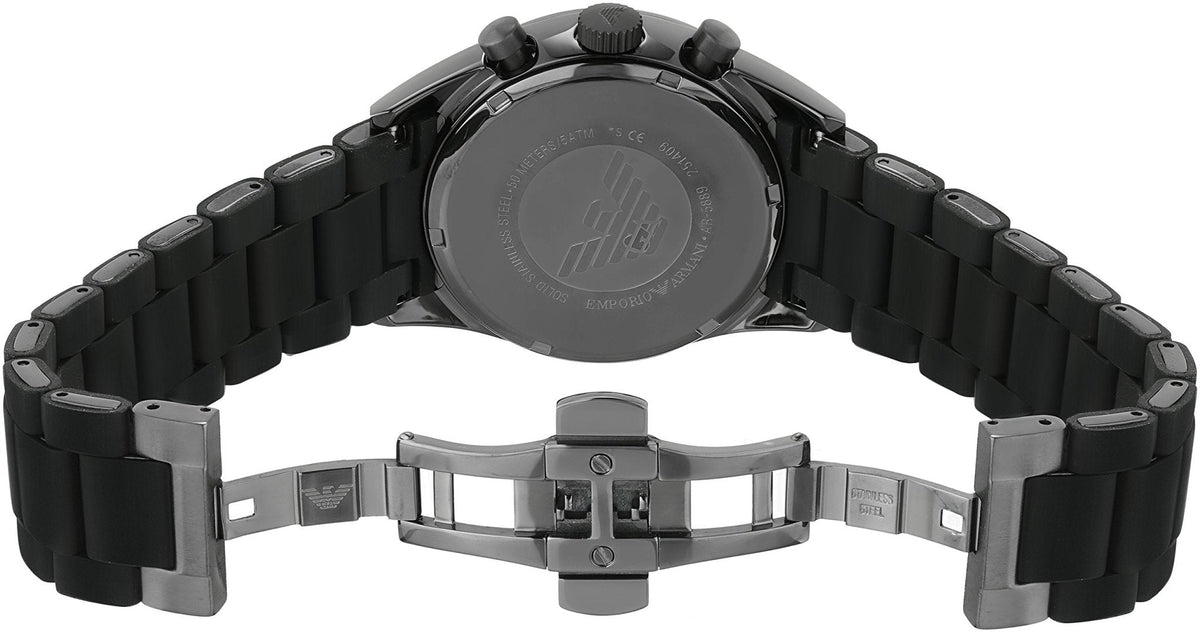  Shop Authentic Emporio Armani Sportivo Chronograph Black Dial Black Stainless Steel Watch For Men - AR5889 - Luxxuri