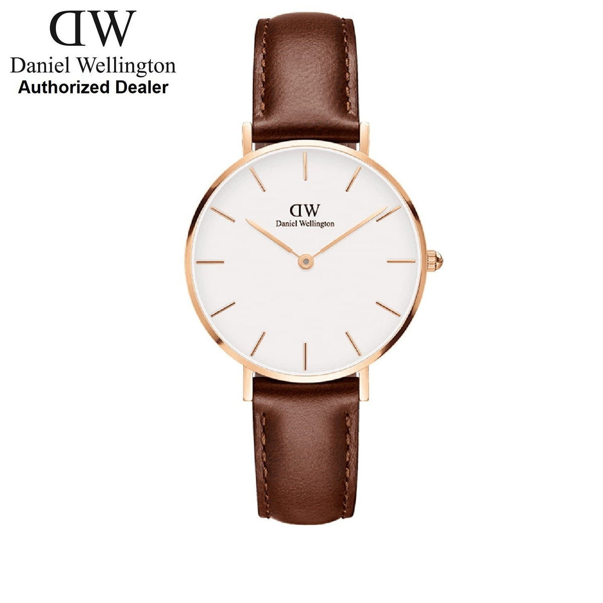  Shop Authentic Daniel Wellington Petite St Mawes White Dial Brown Leather Strap Watch For Women - DW00100175 - Luxxuri