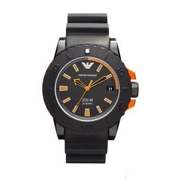  Shop Authentic Emporio Armani Sportivo Quartz Black Dial Black Silicone Strap Watch For Men - AR5969 - Luxxuri