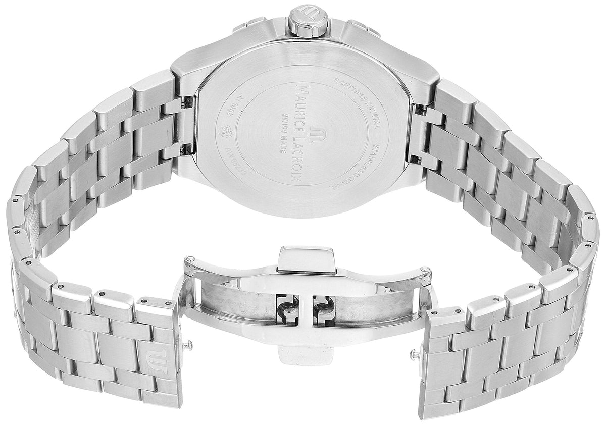  Shop Authentic Maurice Lacroix Aikon Venturer Black Dial Silver Steel Strap Watch for Men - AI1008-SS002-331-1 - Luxxuri