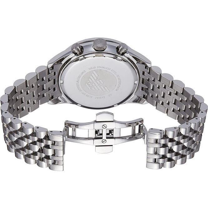 Shop Authentic Emporio Armani Sportivo Chronograph Silver Dial Silver Steel Strap Watch For Men - AR6073 - Luxxuri