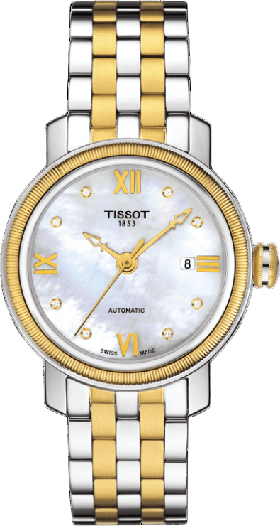  Shop Authentic Tissot T Classic Bridgeport Automatic Mother of Pearl Dial Two Tone Steel Strap Watch for Women - T097.410.22.116.00 - Luxxuri