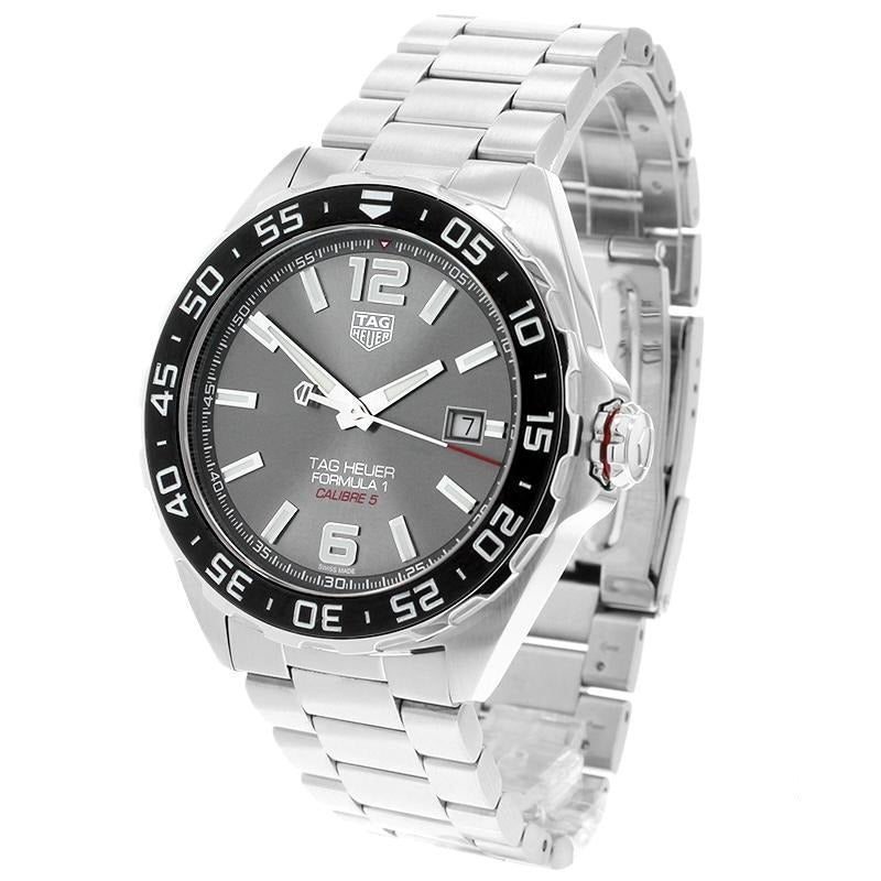  Shop Authentic Tag Heuer Formula 1 Calibre 5 Chronograph Anthracite Dial Silver Steel Strap Watch for Men - WAZ2011.BA0842 - Luxxuri