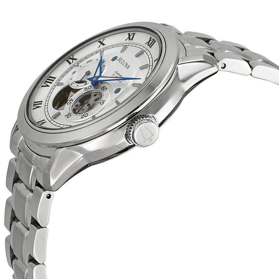  Shop Authentic Bulova BVA Series Dual Aperture Silver Dial Silver Steel Strap Watch for Men - 96A118 - Luxxuri