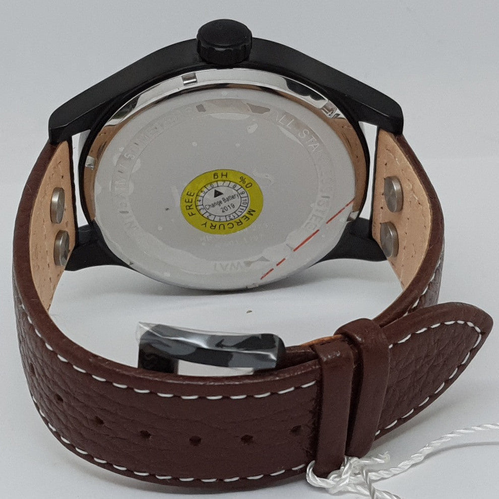  Shop Authentic Hugo Boss Aeroliner Maxx Black Dial Brown Leather Strap Watch For Men - 1513079 - Luxxuri