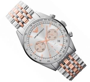  Shop Authentic Emporio Armani Sportivo Chronograph Silver Dial Two Tone Steel Strap Watch For Men - AR5999 - Luxxuri