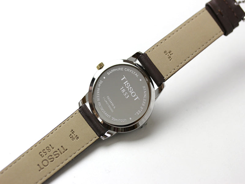  Shop Authentic Tissot T Classic Dream White Dial Brown Leather Strap Watch for Men - T033.410.26.011.01 - Luxxuri