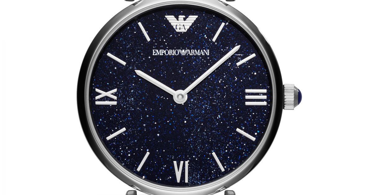  Shop Authentic Emporio Armani Gianni T Bar Dark Blue Dial Silver Stainless Steel Watch For Women - AR11091 - Luxxuri