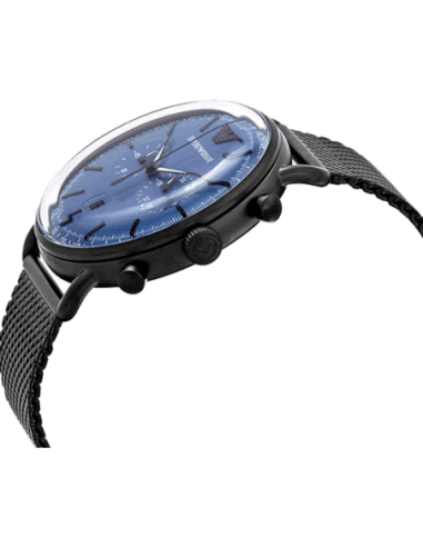  Shop Authentic Emporio Armani Aviator Chronograph Blue Dial Black Mesh Bracelet Watch For Men - AR11201 - Luxxuri
