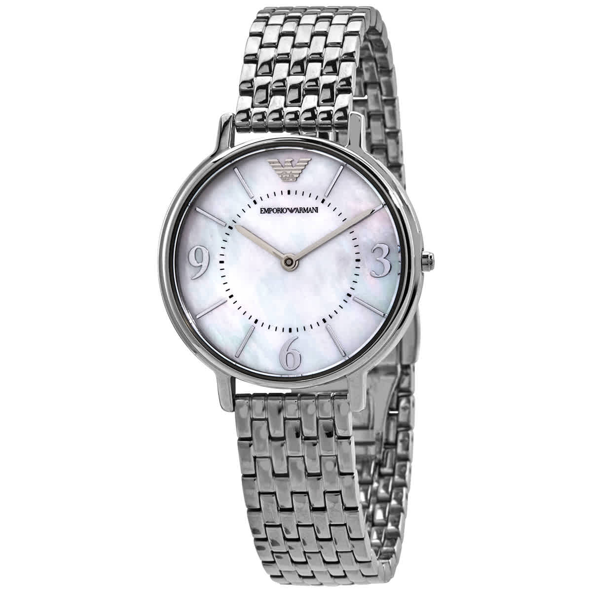  Shop Authentic Emporio Armani Kappa Mother of Pearl Dial Silver Steel Watch For Women - AR2507 - Luxxuri