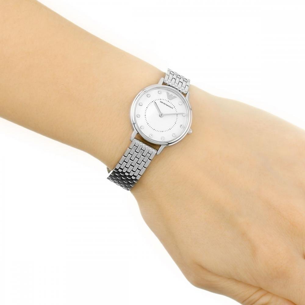  Shop Authentic Emporio Armani Kappa Mother of Pearl Dial Silver Mesh Bracelet Watch For Women - AR2511 - Luxxuri