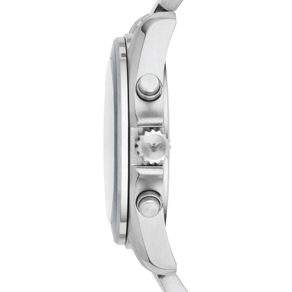  Shop Authentic Emporio Armani Sportivo Chronograph Blue Dial Silver Steel Strap Watch For Men - AR6091 - Luxxuri