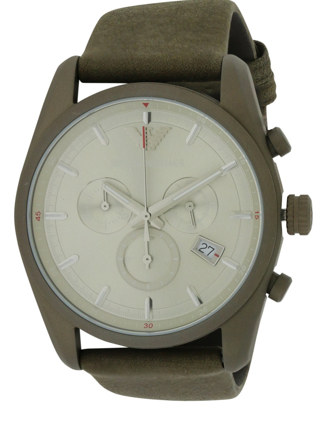  Shop Authentic Emporio Armani Sportivo Chronograph Silver Dial Brown Leather Strap Watch For Men - AR6076 - Luxxuri