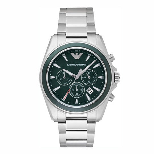  Shop Authentic Emporio Armani Sportivo Chronograph Blue Dial Silver Steel Strap Watch For Men - AR6091 - Luxxuri