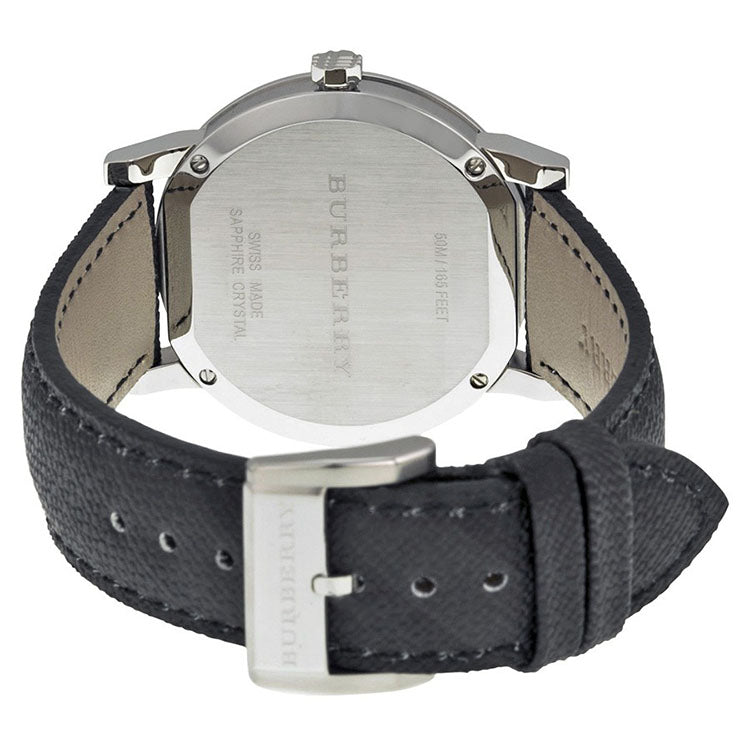  Shop Authentic Burberry The City Grey Dial Black Leather Strap Watch for Men - BU9030 - Luxxuri