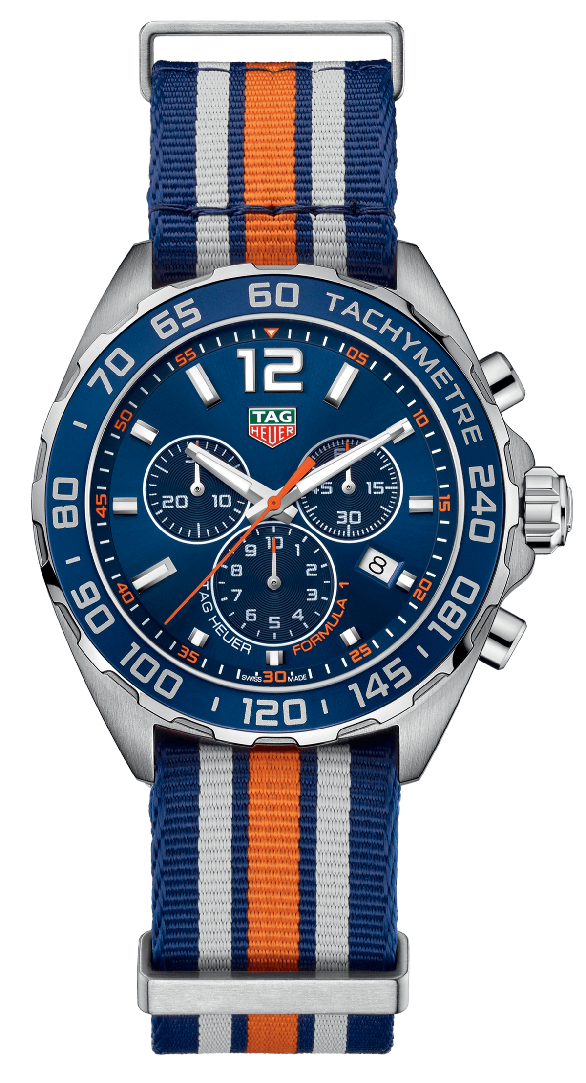  Shop Authentic Tag Heuer Formula 1 Chronograph 43mm Blue Dial NATO Strap Watch for Men - CAZ1014.FC8196 - Luxxuri