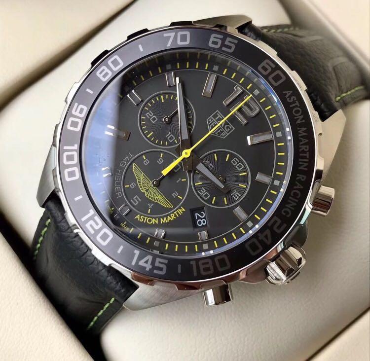  Shop Authentic Tag Heuer Formula 1 Aston Martin Black Dial Black Leather Strap Watch for Men - CAZ101P.FC8245 - Luxxuri