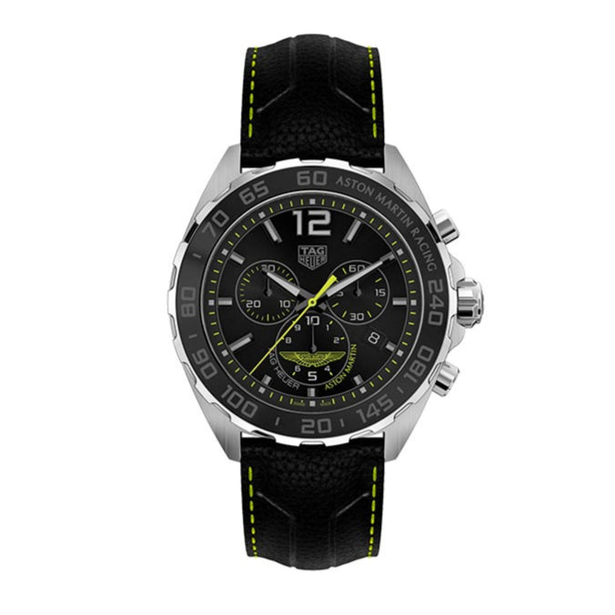  Shop Authentic Tag Heuer Formula 1 Aston Martin Black Dial Black Leather Strap Watch for Men - CAZ101P.FC8245 - Luxxuri