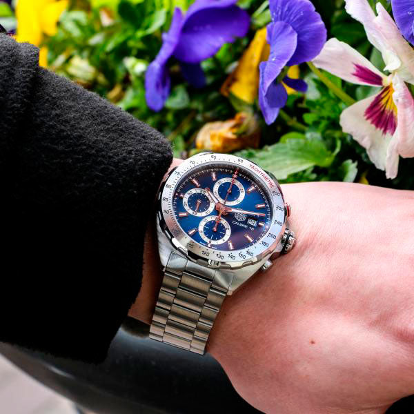  Shop Authentic Tag Heuer Formula 1 Automatic Chronograph Blue Dial Silver Strap Watch for Men - CAZ2015.BA0876 - Luxxuri